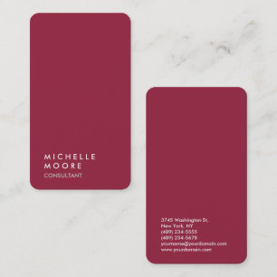 AZ Cardinals Red Creative Simple Plain Trendy Business Card