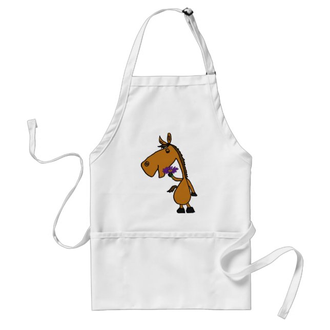 AZ- Happy Horse with a Daisy Apron (Front)