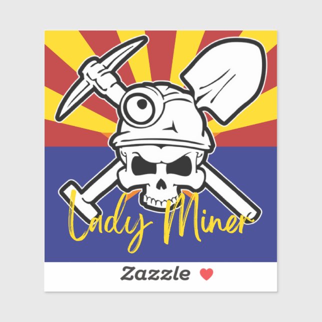 AZ Lady Miner Sticker (Sheet)