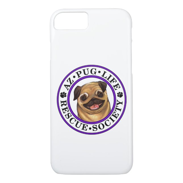 AZ Pug Life simple cell phone case (Back)