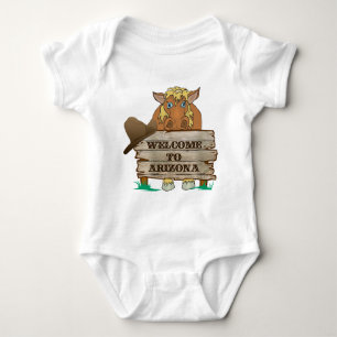 AZ- Welcome to Arizona Horse Baby Bodysuit