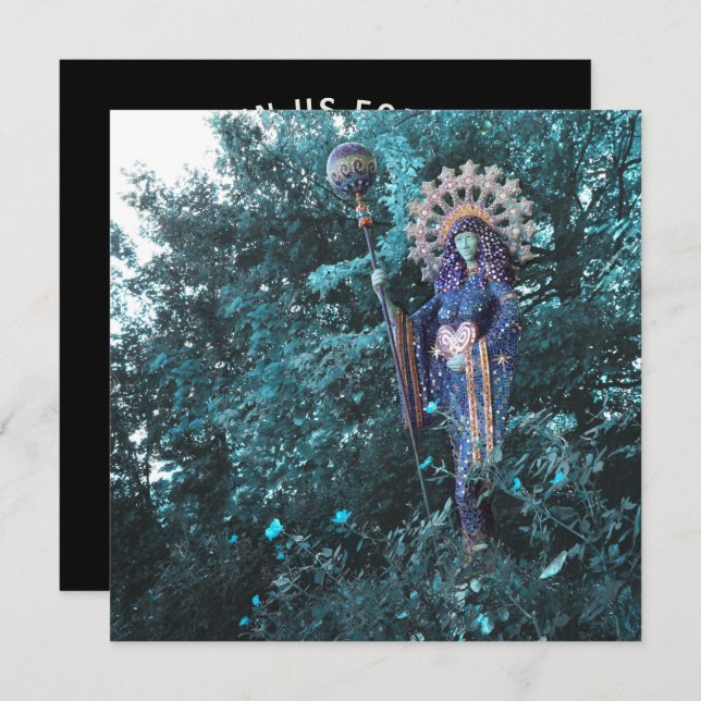 aza goddess of feminine energy of the cosmos invitation (Front/Back)