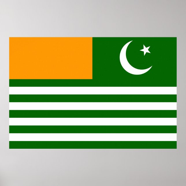 Azad Kashmir state flag symbol Pakistan Poster (Front)