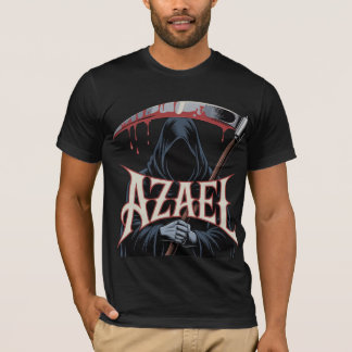 Azael Grim Reaper Art Dark Fantasy Scythe & Hooded T-Shirt