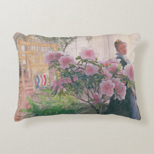 Azalea, 1906 (w/c on paper) decorative cushion
