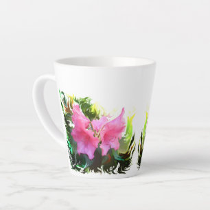 Azalea flower latte mug