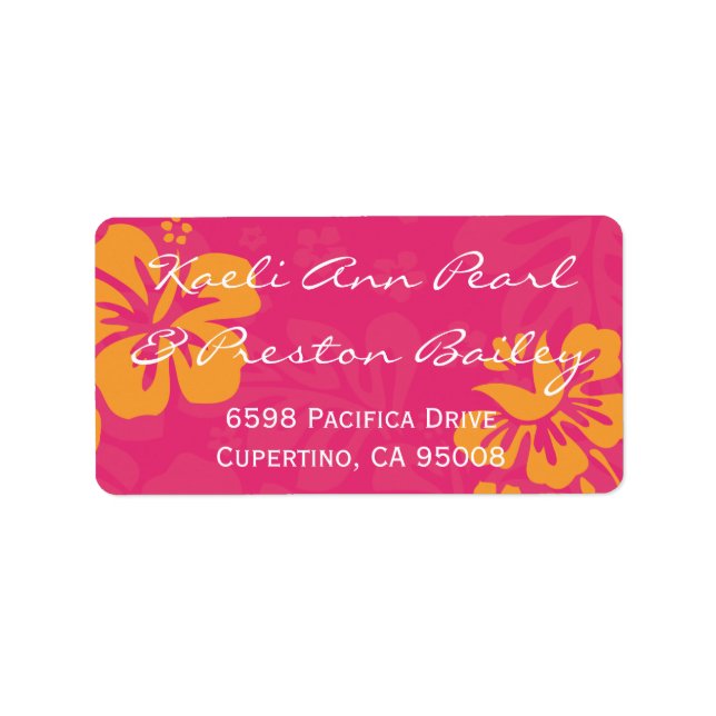 Azalea/Orange Beach Flowers Label (Front)