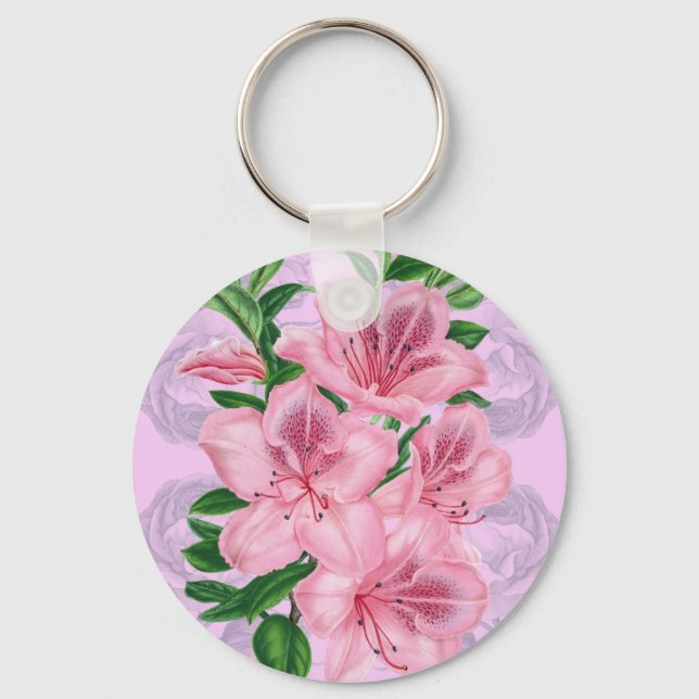 Azalea Pink Romance Key Ring (Front)