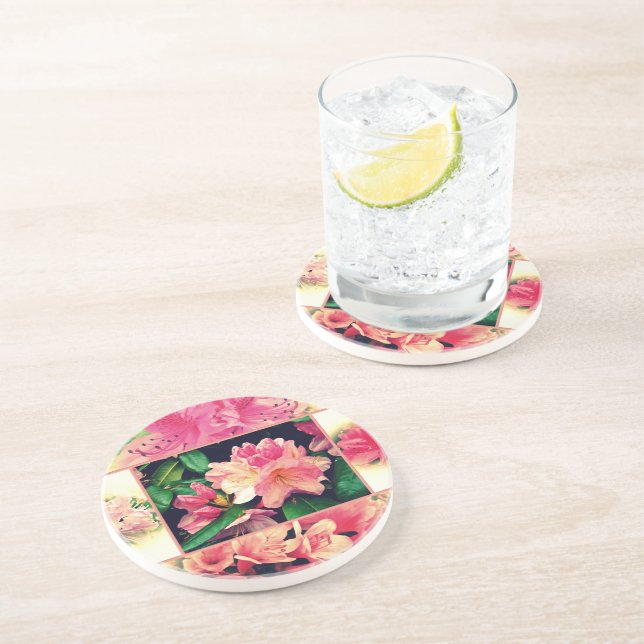 Azaleas 1950's Style Coaster (Side)