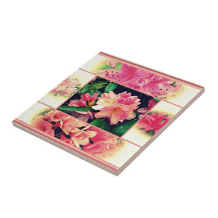 Azaleas 1950's Style Tile