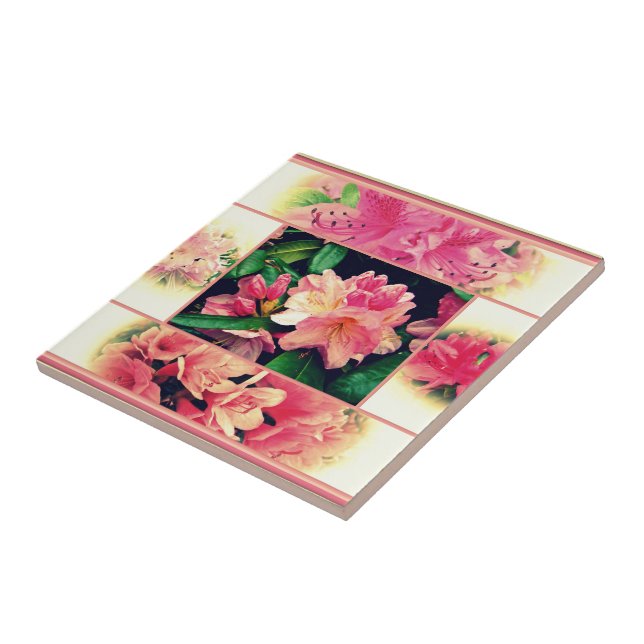 Azaleas 1950's Style Tile (Side)