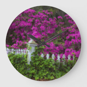 Azaleas in the spring at Historic Isle of Hope Large Clock