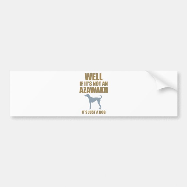 Azawakh Bumper Sticker (Front)