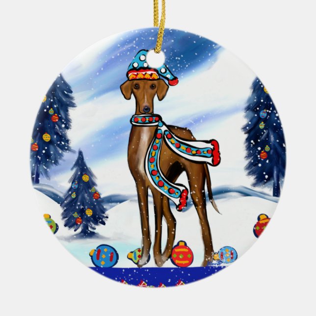 AZAWAKH CERAMIC ORNAMENT (Front)