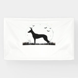 Azawakh Dog – Halloween Moon Silhouette Classic T- Banner