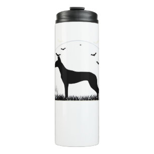 Azawakh Dog – Halloween Moon Silhouette Classic T- Thermal Tumbler