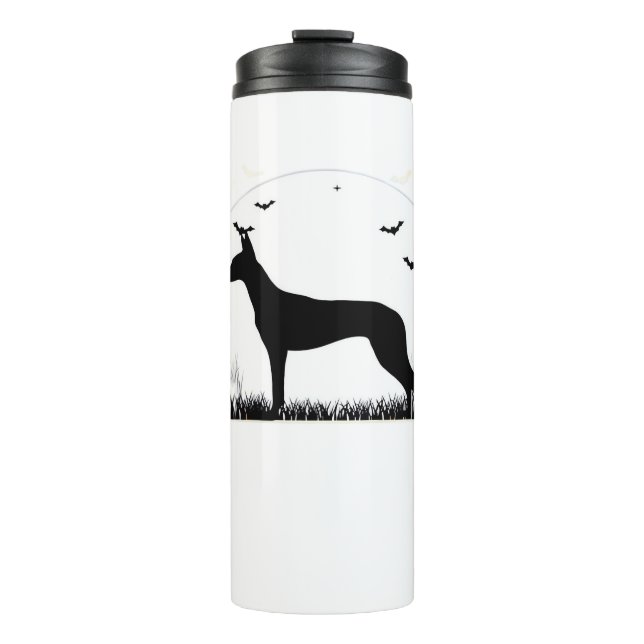 Azawakh Dog – Halloween Moon Silhouette Classic T- Thermal Tumbler (Front)