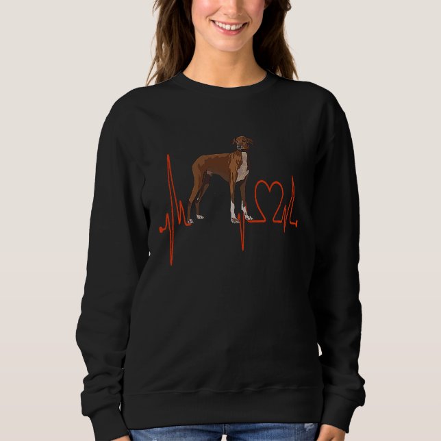 Azawakh Dog Heartbeat EKG My Dogs Are My Cardio Sweatshirt (Front)