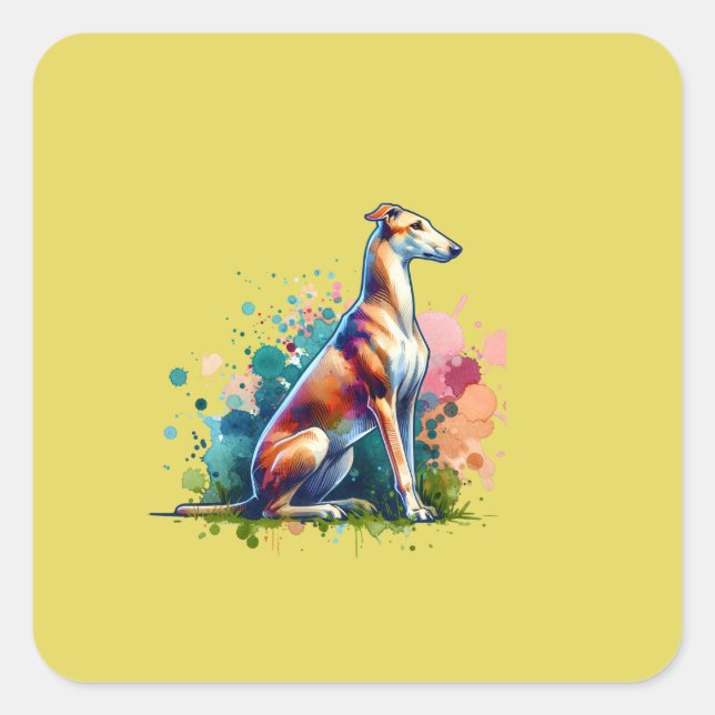 Azawakh Dog Square Sticker (Front)