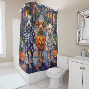 Azawakh Dogs Trick-or-Treating Halloween Costumes Shower Curtain