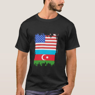 Azerbaijan America USA Azerbaijani Flag Azerbaijan T-Shirt
