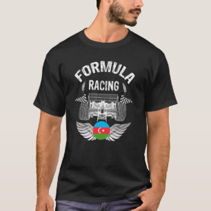 Azerbaijan Auto Race Baku Flag Formula Racing Car  T-Shirt