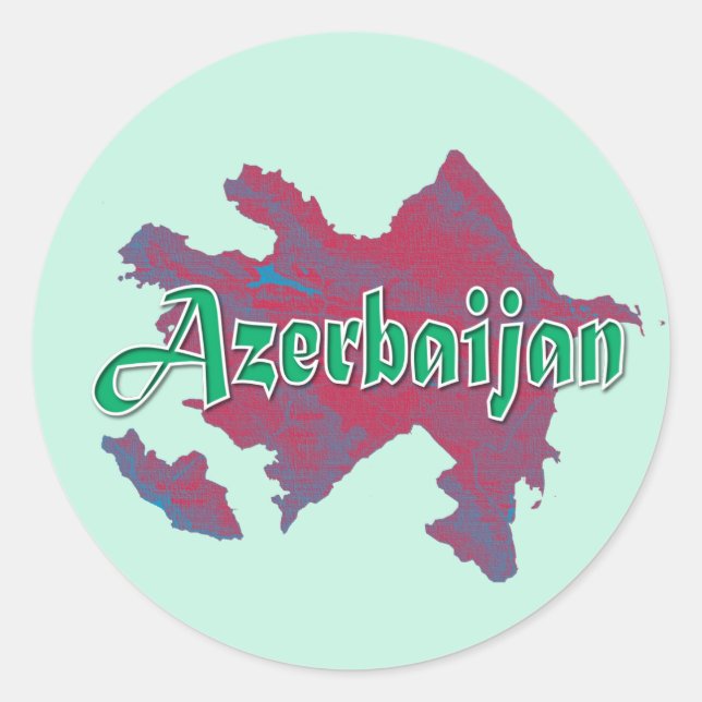 Azerbaijan Classic Round Sticker (Front)