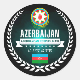 Azerbaijan Classic Round Sticker
