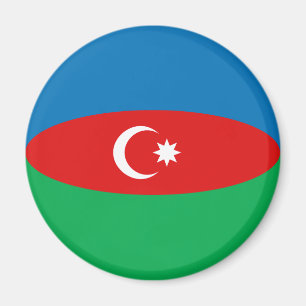 Azerbaijan Fisheye Flag Magnet