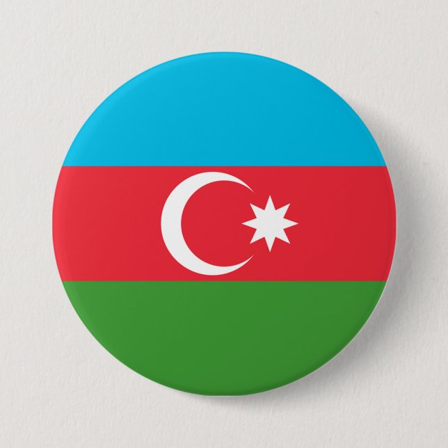 Azerbaijan Flag 7.5 Cm Round Badge (Front)