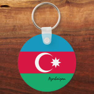 Azerbaijan Flag & Azerbaijan patriots / sports Key Ring
