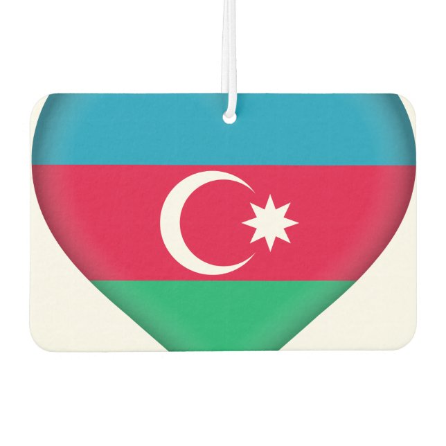 Azerbaijan Flag Car Air Freshener (Front)