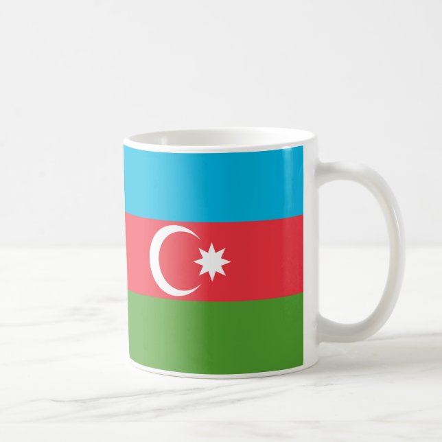 Azerbaijan Flag Ceramic Mug (Right)