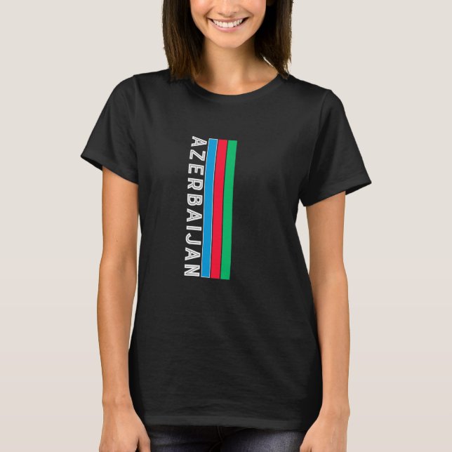 Azerbaijan Flag Colours T-Shirt (Front)