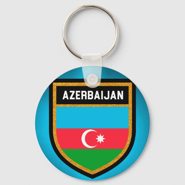 Azerbaijan Flag Key Ring (Front)