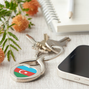 Azerbaijan flag key ring