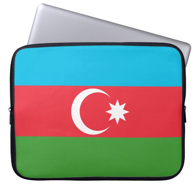 Azerbaijan Flag Laptop Sleeve (Front)