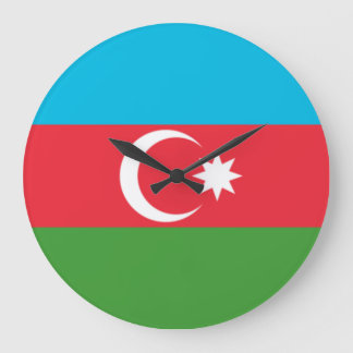 Azerbaijan Flag Large Clock