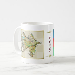 Azerbaijan Flag + Map Mug