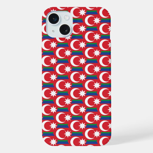 Azerbaijan flag pattern iPhone case (Back)