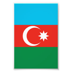 Azerbaijan flag photo print