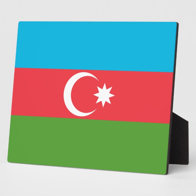 Azerbaijan Flag Plaque (Side)