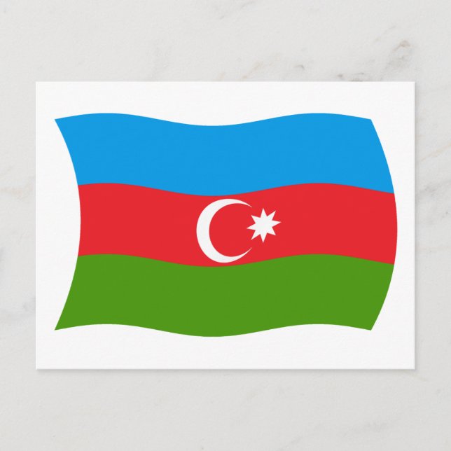 Azerbaijan Flag Postcard (Front)