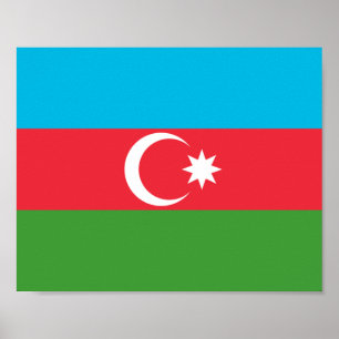 Azerbaijan Flag Poster