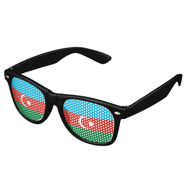 Azerbaijan flag retro sunglasses (Angled)