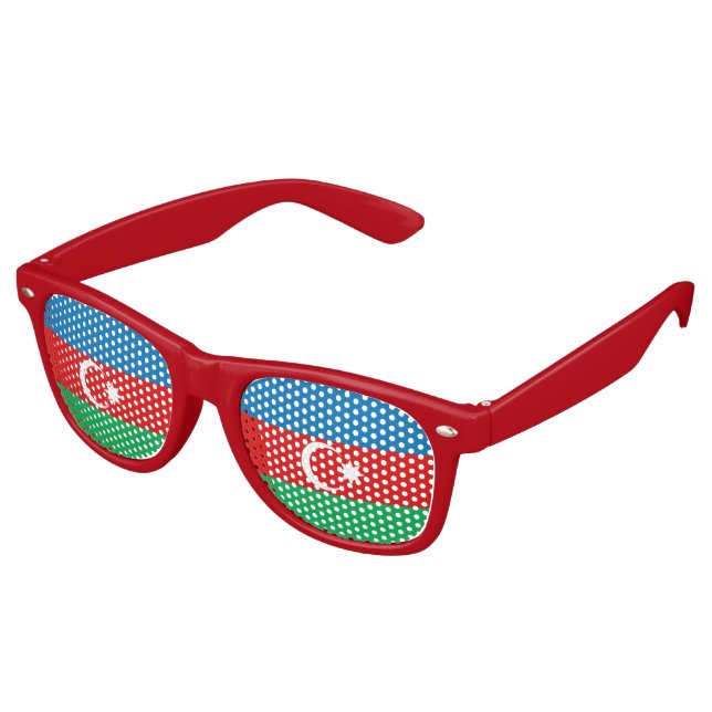 Azerbaijan Flag Retro Sunglasses (Angled)