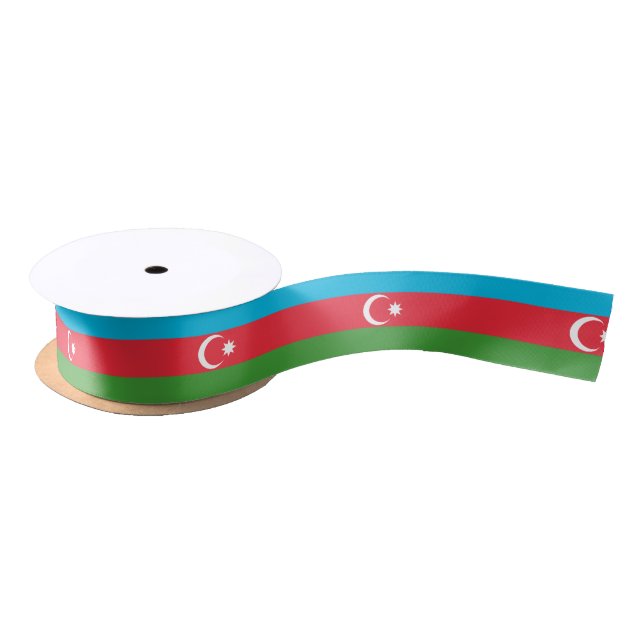 Azerbaijan Flag Satin Ribbon (Spool)