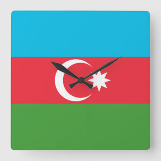 Azerbaijan Flag Square Wall Clock
