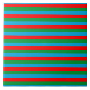 Azerbaijan flag stripes country symbol pattern red ceramic tile