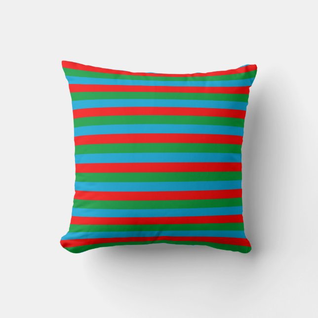 Azerbaijan flag stripes country symbol pattern red cushion (Front)